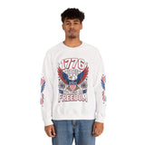1776 Wings of Freedom Sweatshirt, Patriotic Eagle Pullover, American Flag Crewneck, USA 250th Anniversary Gift, Fourth of July Top