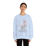 Personalized Hunting Sweatshirt, Custom Deer American Flag Pullover, Patriotic Outdoorsman Crewneck, Hunter Gift, Personalized Family Shirt