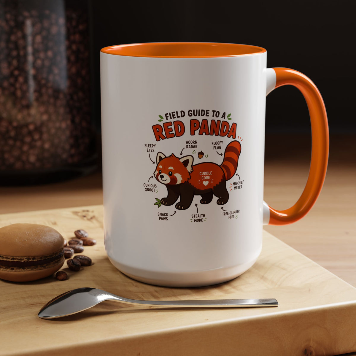Red Panda Mug, Funny Field Guide Coffee Cup, Cute Wildlife Gift for Red Panda Lover, Zookeeper Present, Animal Birthday Gift for Kids