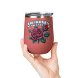Mommy Rose Wine Tumbler, Pink Floral Cup, Mother's Day Gift for Mom, Birthday Present for Mama and Floral Lovers