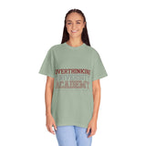 Overthinking University T-Shirt, Funny Anxiety Graphic Tee, Chronic Thinker Gift, College Student Shirt, Sarcastic College Campus Outfit