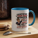 Funny Veteran Coffee Mug, Certified Top Tier Veteran Cup, Military Retirement Gift for Him, Veterans Day Birthday Present, Veteran Humor