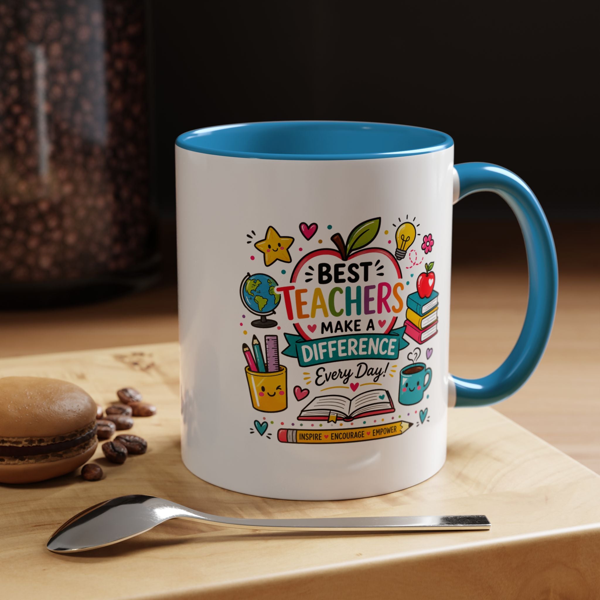 Best Teacher Appreciation Mug, Teachers Make a Difference Coffee Cup, Thank You Gift for Educator, End of Year or Christmas Keepsake
