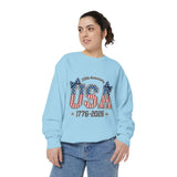 USA 250th Anniversary Comfort Colors Sweatshirt, Patriotic Bow Coquette Shirt, America 1776 2026 Sweatshirt, Fourth of July Gift