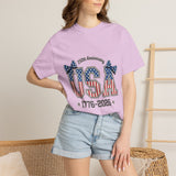USA 250th Anniversary Comfort Colors Shirt, Patriotic Coquette Bow Tee, America 1776 2026 Graphic Shirt, Fourth of July Gift