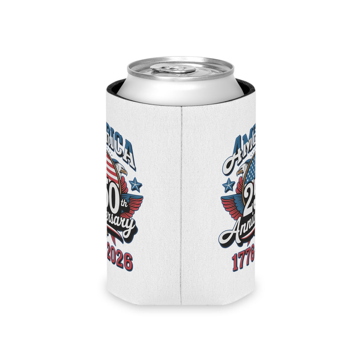 America 250th Anniversary Can Cooler, Patriotic Beer Can Holder, USA 1776 to 2026 Drink Cozy, 4th of July Gift, American Pride Party Favor