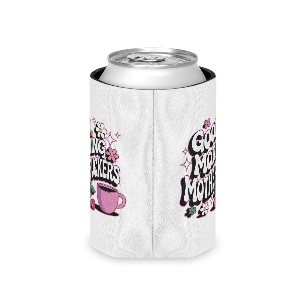 Funny Can Cooler, Good Morning Drink Sleeve, Sassy Coffee Lover Gift, Office Humor Beer Holder, Floral Can Cozy, Coworker Gift for Her