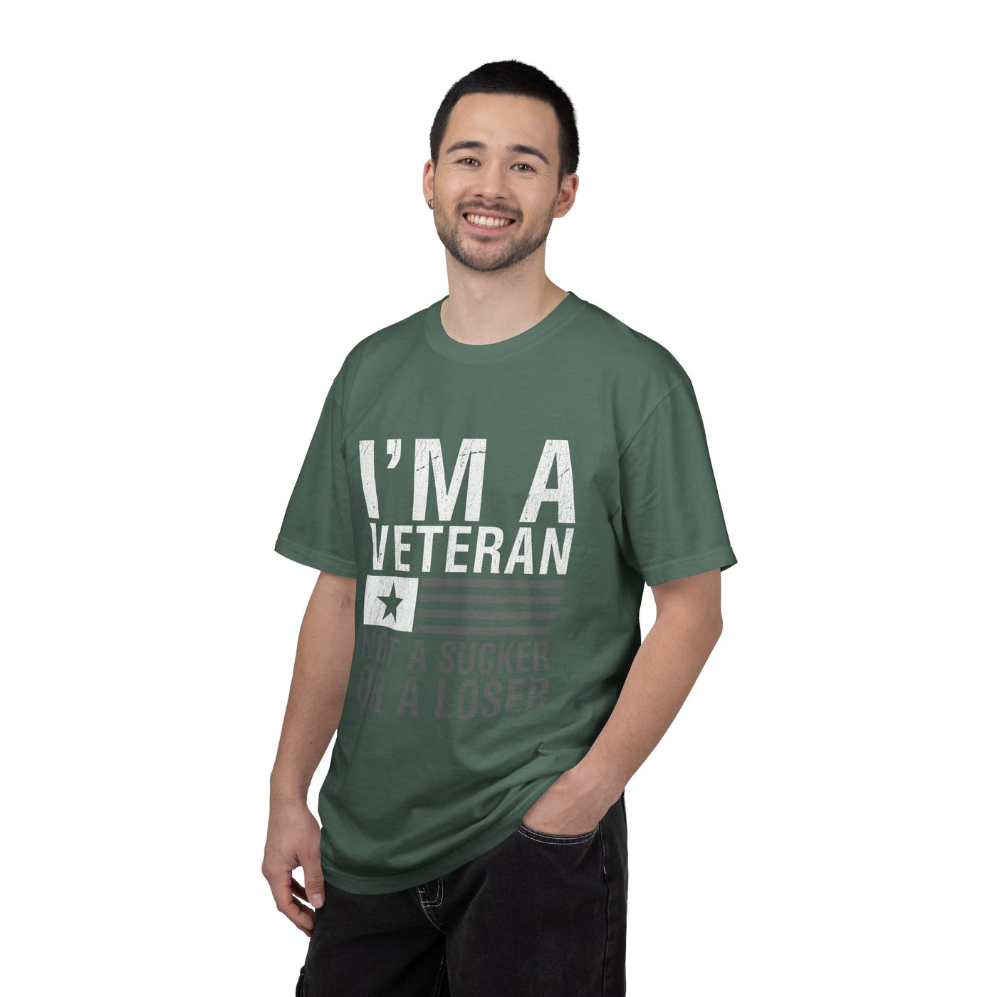 I'm a Veteran Not a Sucker or Loser Shirt, Bold Military T-Shirt, Patriotic Gift for Veteran, Veterans Day Tee, Retired Soldier Apparel