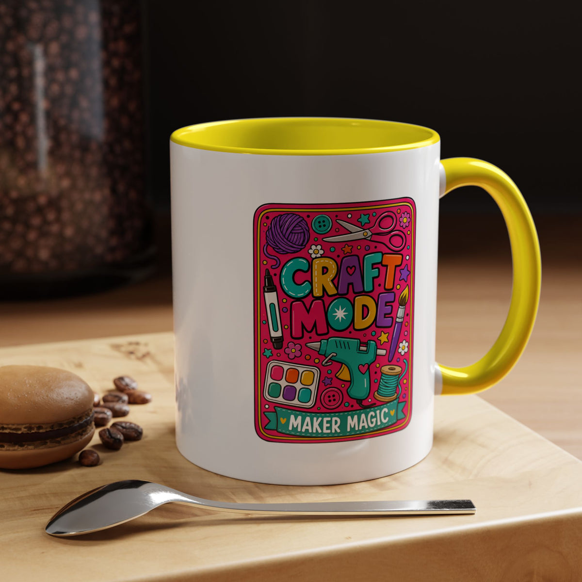 Craft Lover Coffee Mug, Craft Mode Maker Magic Mug, Gift for Crafters and DIY Enthusiasts, Creative Hobby Coffee Cup for Makers