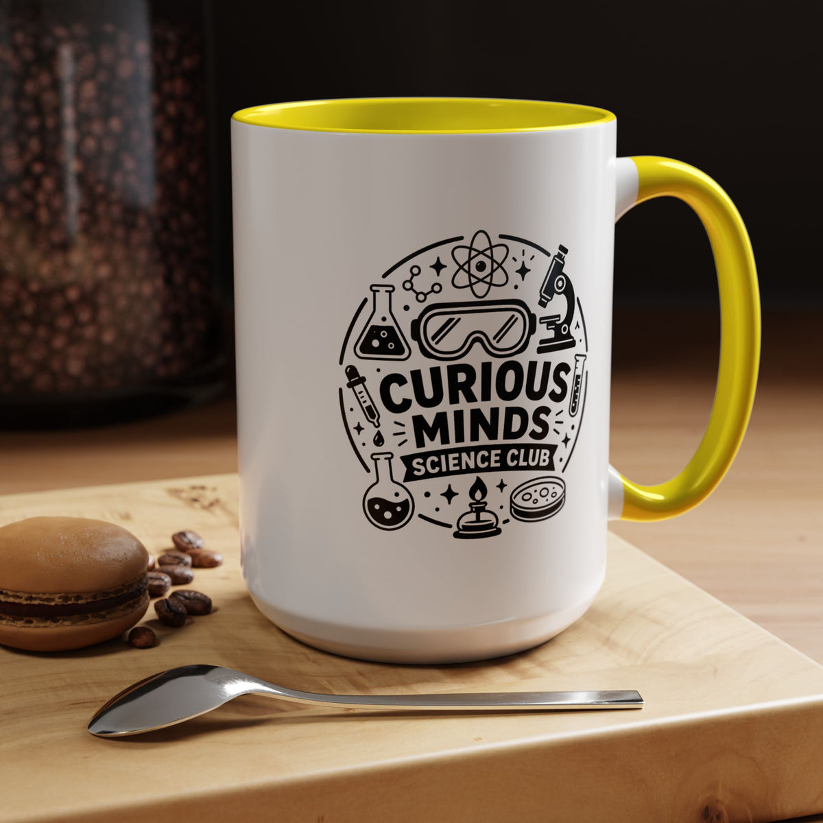 Science Club Mug, Curious Minds Coffee Cup, STEM Teacher Appreciation Gift, Chemistry Student Present, Classroom Science Lab Drinkware