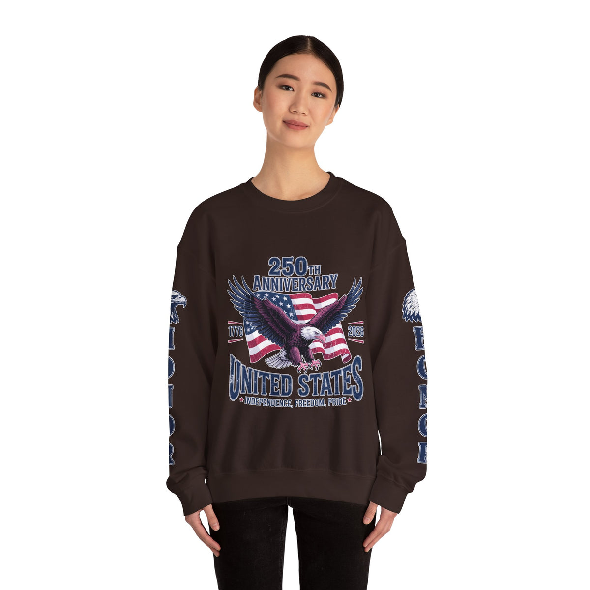 250th Anniversary Sweatshirt, United States Eagle Pullover, USA 1776 2026 Top, Independence Day Gift, Patriotic Americana Clothing