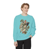 Winter Birds Graphic Sweatshirt, Vintage Woodland Pullover for Bird Lovers, Festive Nature Top, Cozy Christmas Gift for Birdwatchers