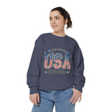USA 250th Anniversary Comfort Colors Sweatshirt, Patriotic Bow Coquette Shirt, America 1776 2026 Sweatshirt, Fourth of July Gift