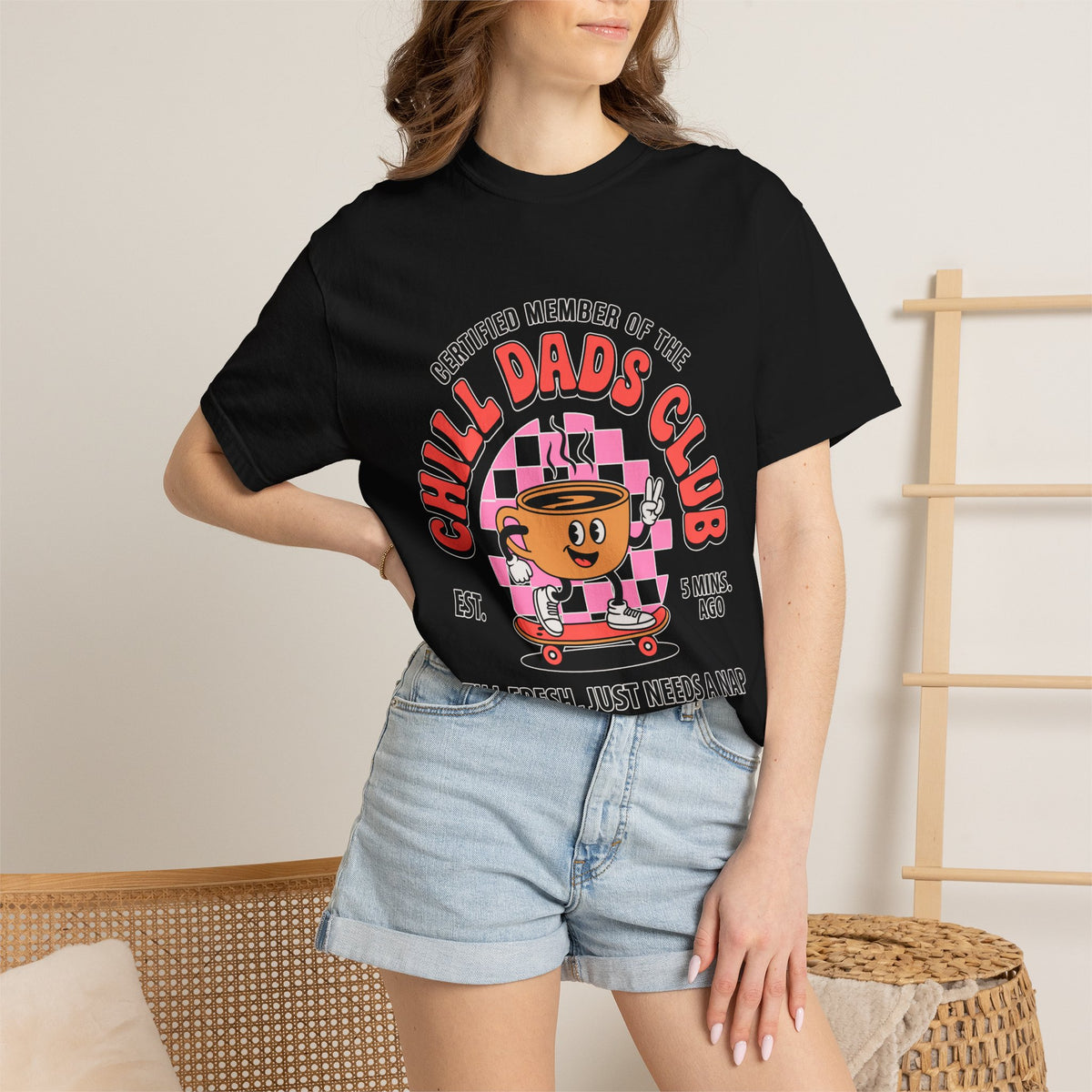 Chill Dads Club Shirt, Funny Dad Coffee T-Shirt, Tired Dad Graphic Tee, Cool Father Gift, New Dad Shirt, Coffee Lover Tee
