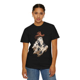 Western Ghost Halloween Shirt, Cowboy Hat Spooky Graphic Tee, Cute Vintage Fall Gift for Cowgirl, Country October Outfit for Women