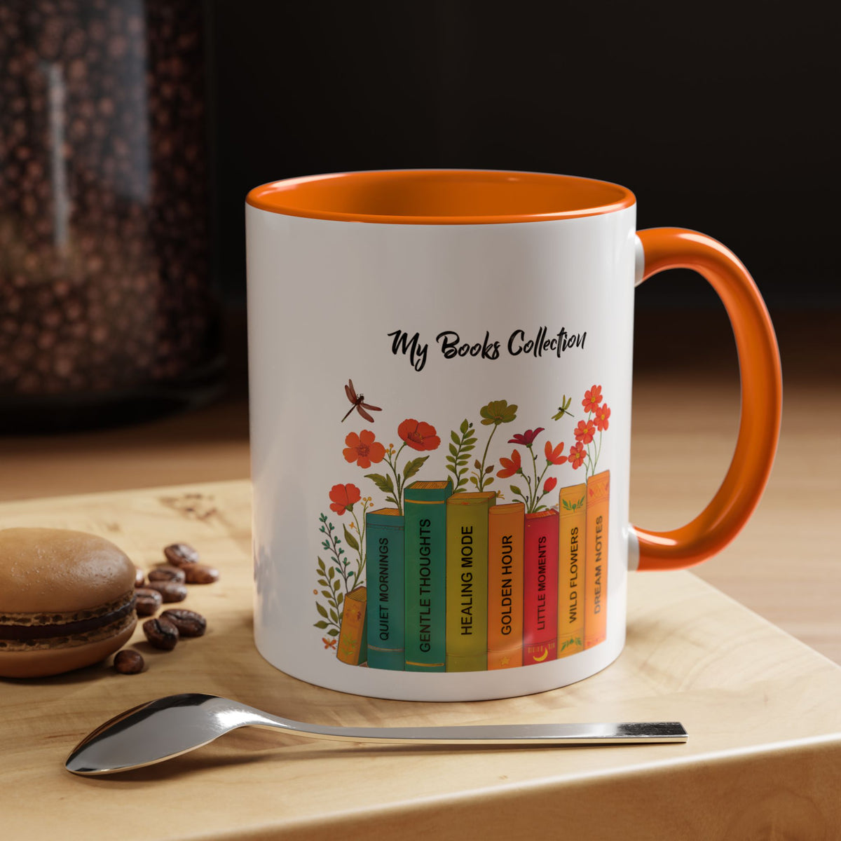 Book Lover Mug, Reading Coffee Mug, Cozy Reader Gift, Bibliophile Cup, Floral Books Mug, Bookworm Gift, Library Lover Present