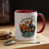 Kansas City Badminton Mug, Foxy for KC Coffee Cup, Funny Shuttlecock Lover Gift, KC Sports Fan Mug, Badminton Player Present