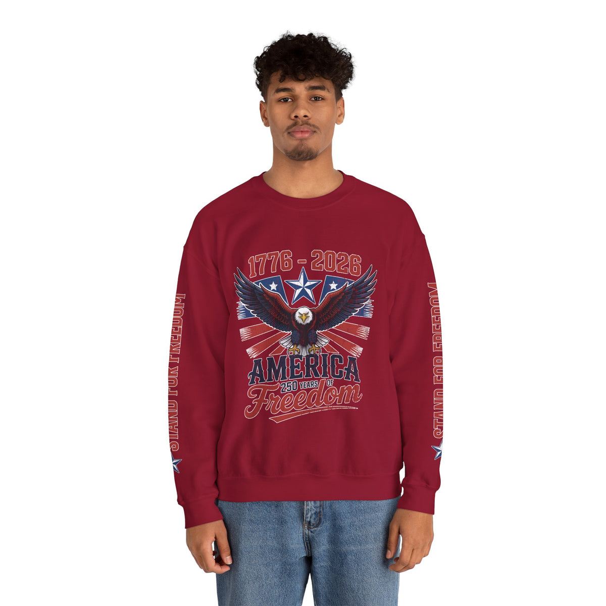 America 250 Sweatshirt 1776 2026, 250th Anniversary USA Pullover, Patriotic Eagle Top, American History Gift, July 4th Outfit