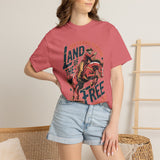 Land of the Free 250 Years Strong Comfort Colors Shirt, America 250th Anniversary Tee, Patriotic Cowboy Graphic Shirt, USA 1776-2026
