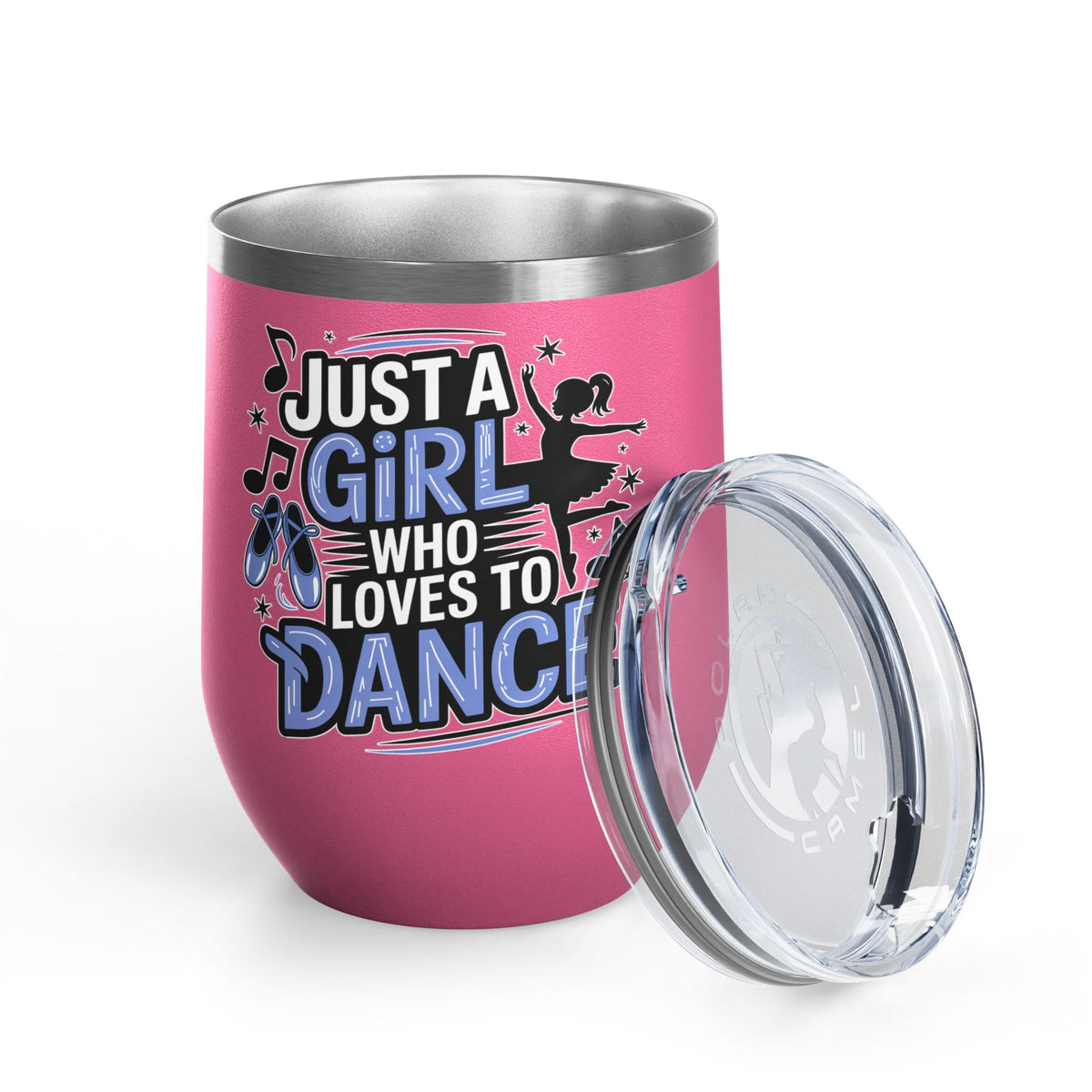 Dance Lover Wine Tumbler, Just a Girl Who Loves to Dance, Cute Dancer Drink Tumbler, Ballerina Gift for Her, Dance Teacher Gift, Ballet