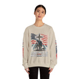 Stand for the Flag Kneel for the Cross Sweatshirt, Patriotic Christian Crewneck, American Flag Pullover, Faith Gift, Fourth of July Top