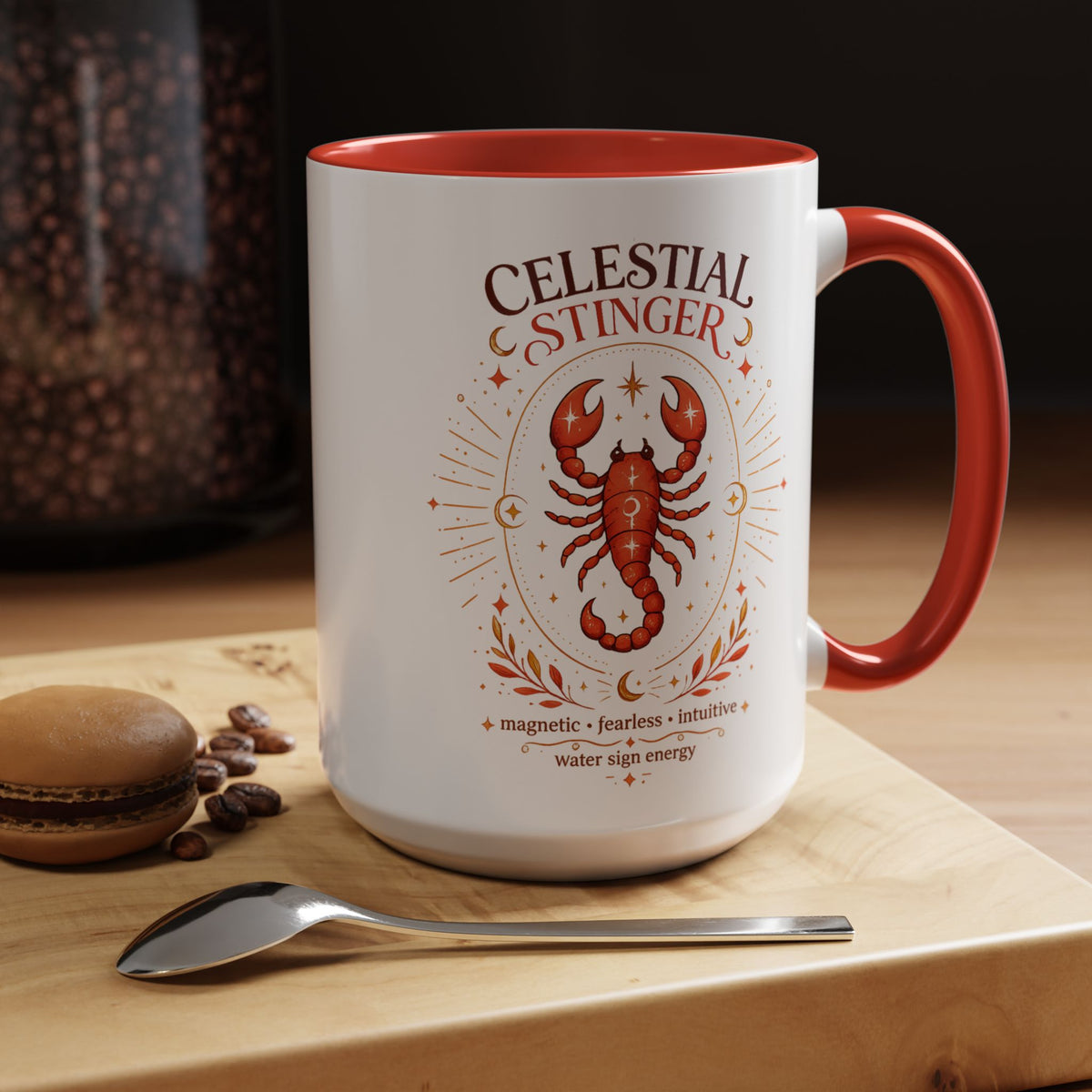 Scorpio Zodiac Coffee Mug, Celestial Stinger Astrology Mug, Water Sign Gift for Scorpio Woman, Horoscope Coffee Cup, Zodiac Lover Gift