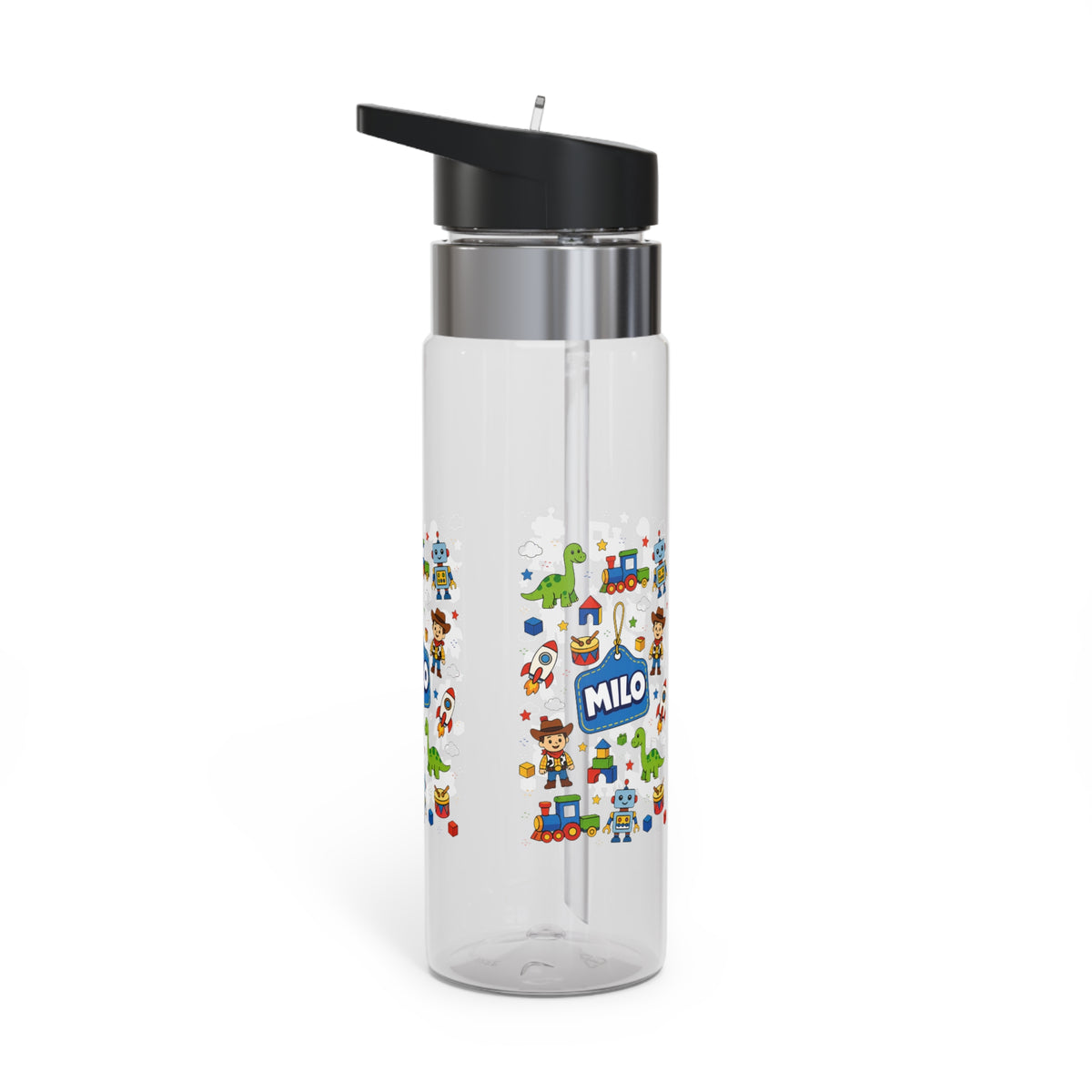 Personalized Dinosaur Kids Water Bottle, Cute Dino School Bottle for Boys, Birthday Gift for Toddler, Back to School Hydration Bottle