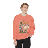 Woodland Deer Sweatshirt, Rustic Stag and Mountain Graphic, Gift for Wildlife Lovers and Hikers, Forest Inspired Cabin Weekend Clothing