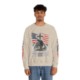 Stand for the Flag Kneel for the Cross Sweatshirt, Patriotic Christian Crewneck, American Flag Pullover, Faith Gift, Fourth of July Top