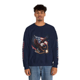 Patriotic Eagle Freedom Sweatshirt, American Flag Crewneck, Broken Chain Military Style Pullover, Fourth of July Gift for Him or Her