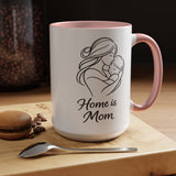Home Is Mom Coffee Mug, Mother Daughter Gift Mug, Meaningful Mom Mug, Mother's Day Gift, Sentimental Gift for Mom, Mom Keepsake Cup
