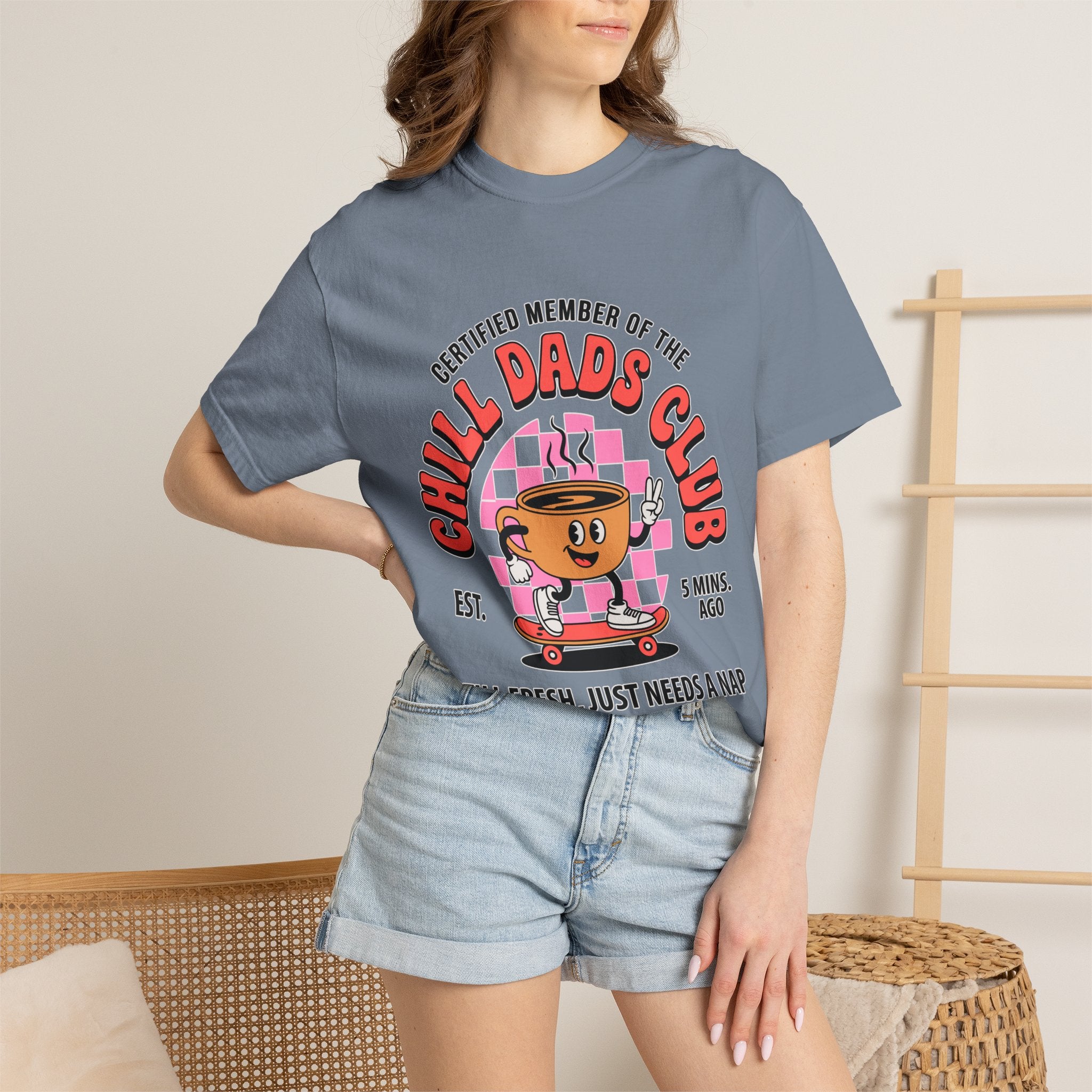 Chill Dads Club Shirt, Funny Dad Coffee T-Shirt, Tired Dad Graphic Tee, Cool Father Gift, New Dad Shirt, Coffee Lover Tee