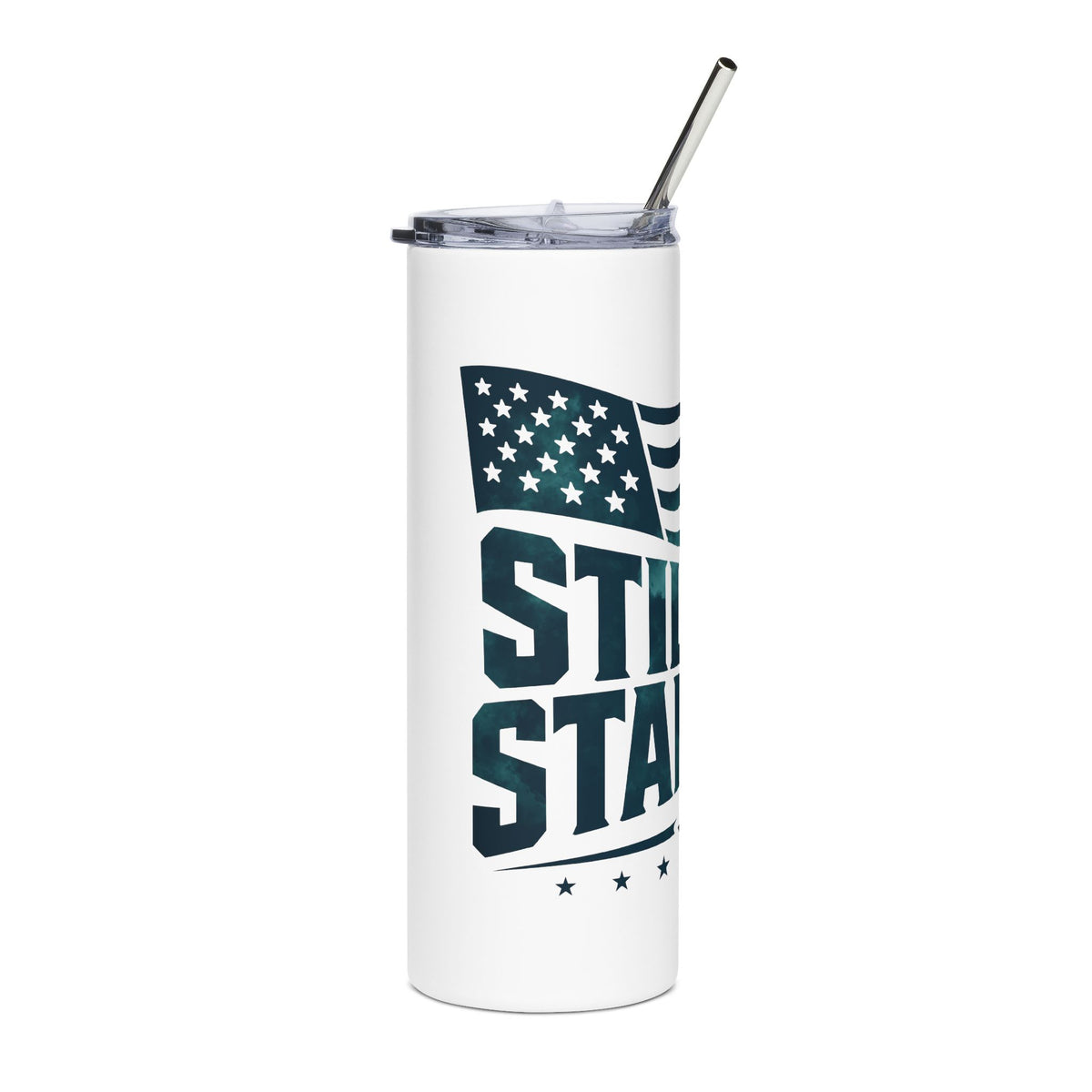 American Eagle Skinny Tumbler, Patriotic Flag Travel Cup, USA Drinkware, Bald Eagle Gift, Red White Blue Cup, American Pride Gift