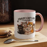 Crazy Cat Lady Social Club Mug, Funny Cat Mom Coffee Mug, Cat Lover Gift for Women, Cute Kitten Coffee Cup, Pet Parent Present