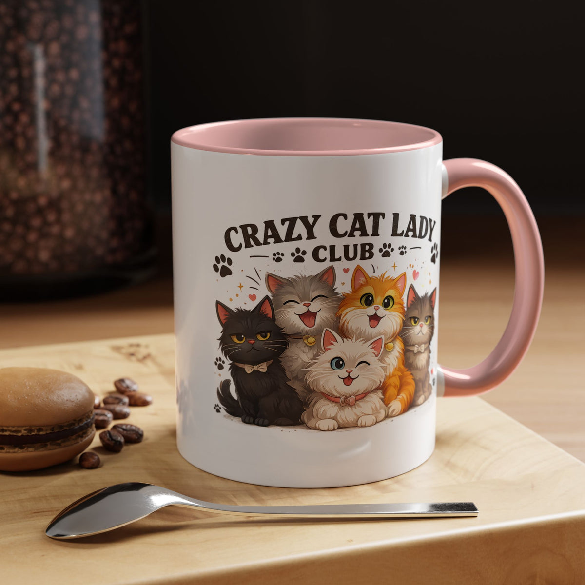 Crazy Cat Lady Social Club Mug, Funny Cat Mom Coffee Mug, Cat Lover Gift for Women, Cute Kitten Coffee Cup, Pet Parent Present