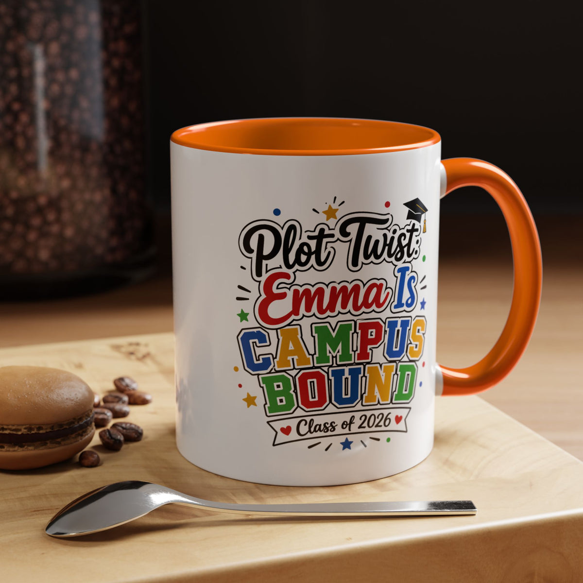 Personalized College Bound Mug, Plot Twist Campus Bound Graduation Cup, Custom Class of 2026 Gift for Her, High School Senior Present