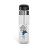 Personalized Elephant Kids Water Bottle, Cute Animal Bottle for Boys, Safari Birthday Gift, Toddler School Bottle, Baby Gift Idea