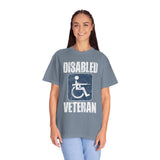 Disabled Veteran Shirt, Distressed Wheelchair and Rifle Graphic, Military Service Pride, Veterans Day Gift and Everyday Casual Wear