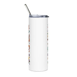 Retro Disco Birthday Skinny Tumbler, 70s Roller Skating Party Design, Groovy Drinkware Gift for a Skater Friend Who Loves Vintage Aesthetics