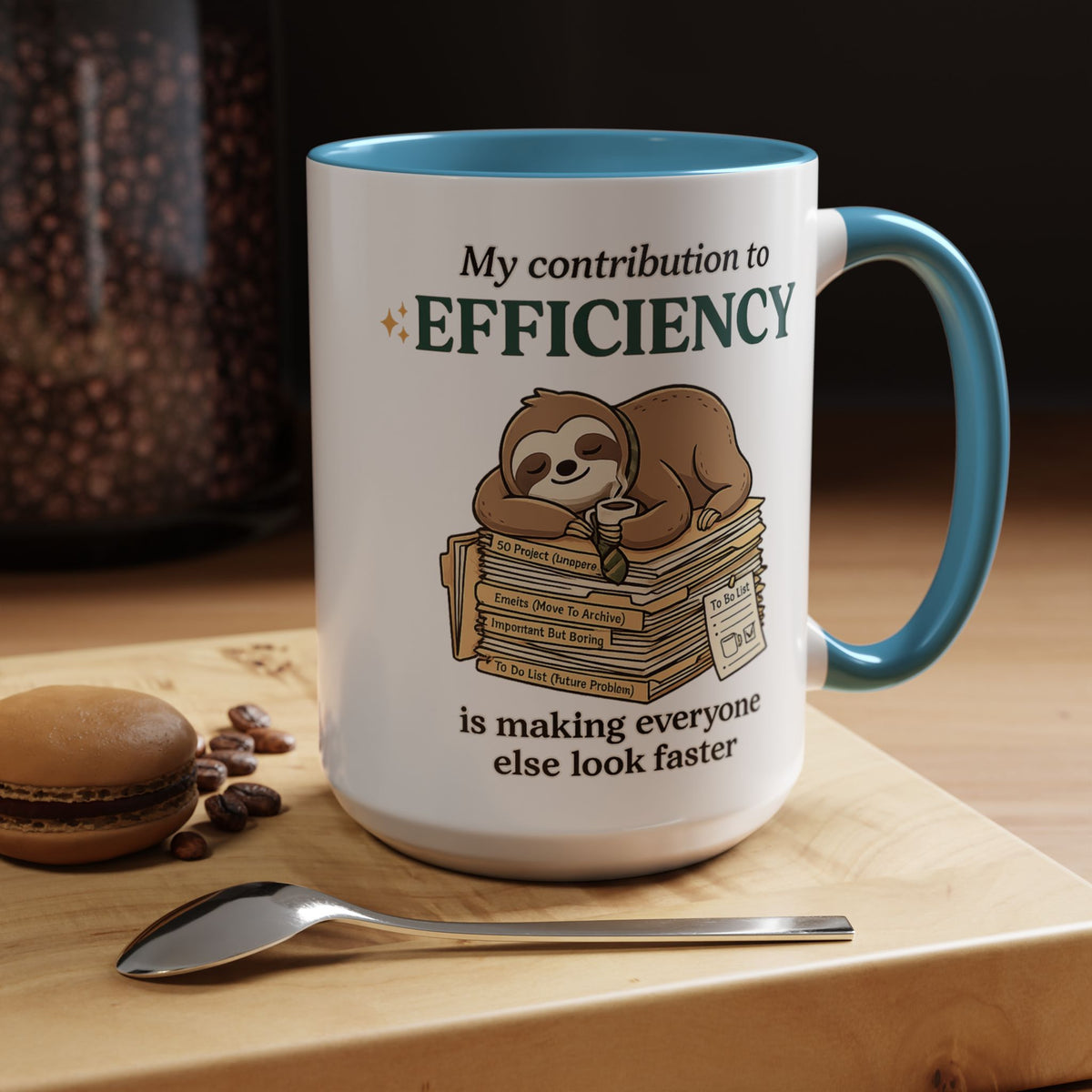 Funny Sloth Office Mug, Productivity Humor Coffee Mug, Lazy Coworker Gift, Work From Home Mug, Sarcastic Employee Coffee Cup
