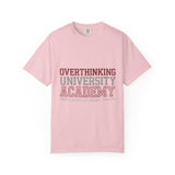 Overthinking University T-Shirt, Funny Anxiety Graphic Tee, Chronic Thinker Gift, College Student Shirt, Sarcastic College Campus Outfit