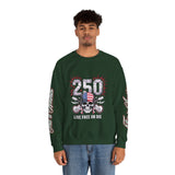 250 Live Free or Die Sweatshirt, Patriotic Skull Crewneck, American Flag Pullover, USA 250th Anniversary Gift, Fourth of July Top