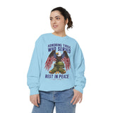 Honoring Those Who Served Sweatshirt, Military Memorial Crewneck, Fallen Soldier Tribute, Veteran Remembrance Gift, Patriotic Eagle Top