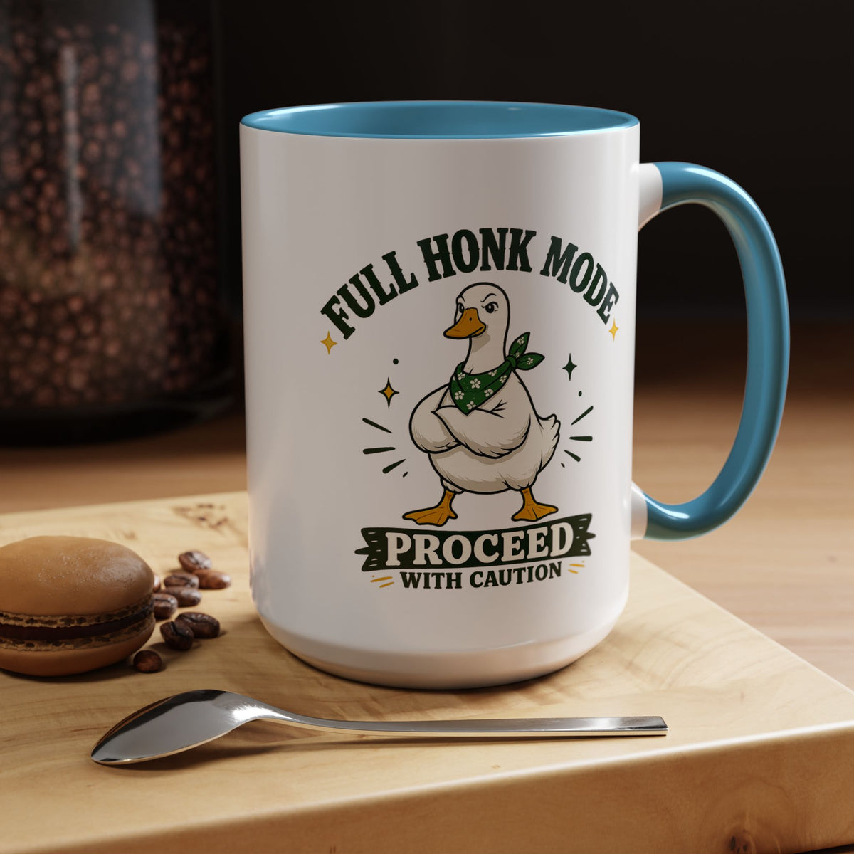 Funny Goose Coffee Mug, Full Honk Mode Duck Mug, Silly Bird Lover Gift, Goose Humor Cup for Coworkers, Animal Lover Coffee Mug