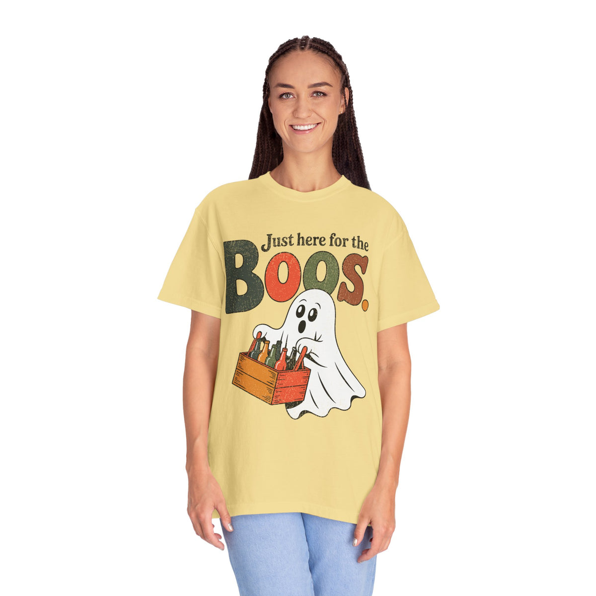 Funny Halloween Ghost Shirt, Where My Boos At Graphic Tee, Spooky Season Drinking Gift for Beer Lover, Fun Adult Costume Party Outfit