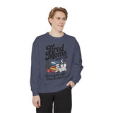 Tired Moms Book Club Comfort Colors Sweatshirt, Running on Coffee Chaos and Chapters Shirt, Book Lover Mom Gift