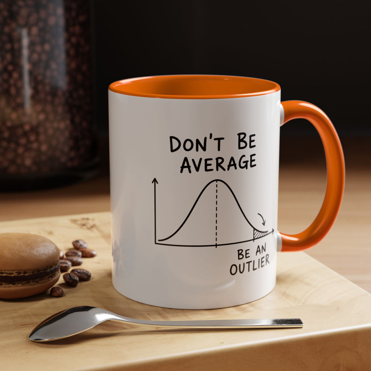 Be an Outlier Coffee Mug, Motivational Math Mug, Statistics Lover Gift, Data Analyst Mug, Inspirational Success Coffee Cup