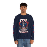 1776 Wings of Freedom Sweatshirt, Patriotic Eagle Pullover, American Flag Crewneck, USA 250th Anniversary Gift, Fourth of July Top