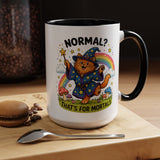 Funny Wizard Cat Mug, Normal That's For Mortals Coffee Mug, Magical Cat Lover Gift, Fantasy Wizard Kitty Mug for Book Lovers
