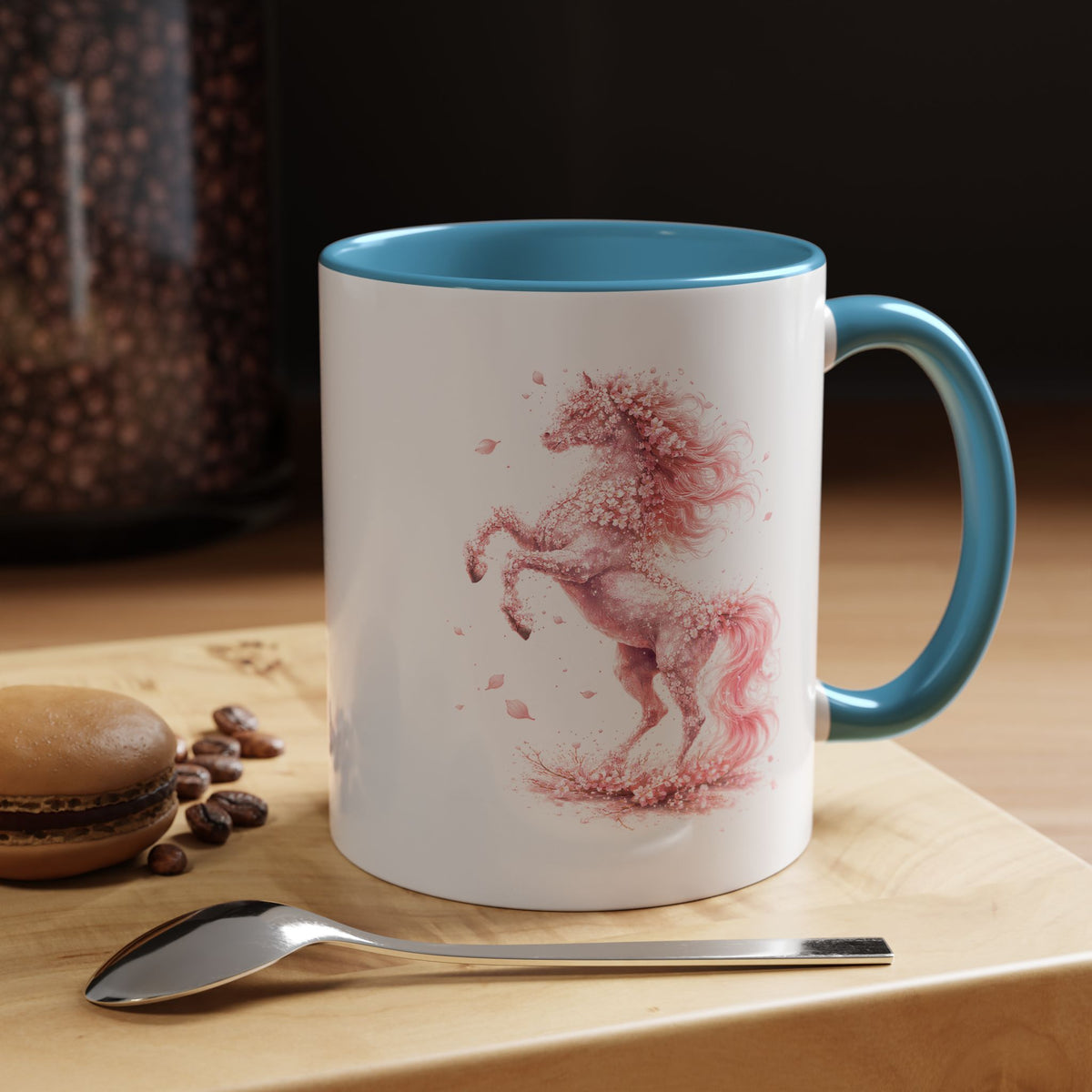 Floral Horse Mug, Horse Lover Gift, Equestrian Coffee Mug, Horse Mom Cup, Horse Art Mug, Ranch Life Gift, Horse Owner Present